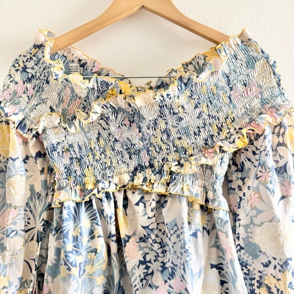 Alice McCall Love Shakin Floral Long Sleeve Smocked Top size 2 - Picture 5 of 10